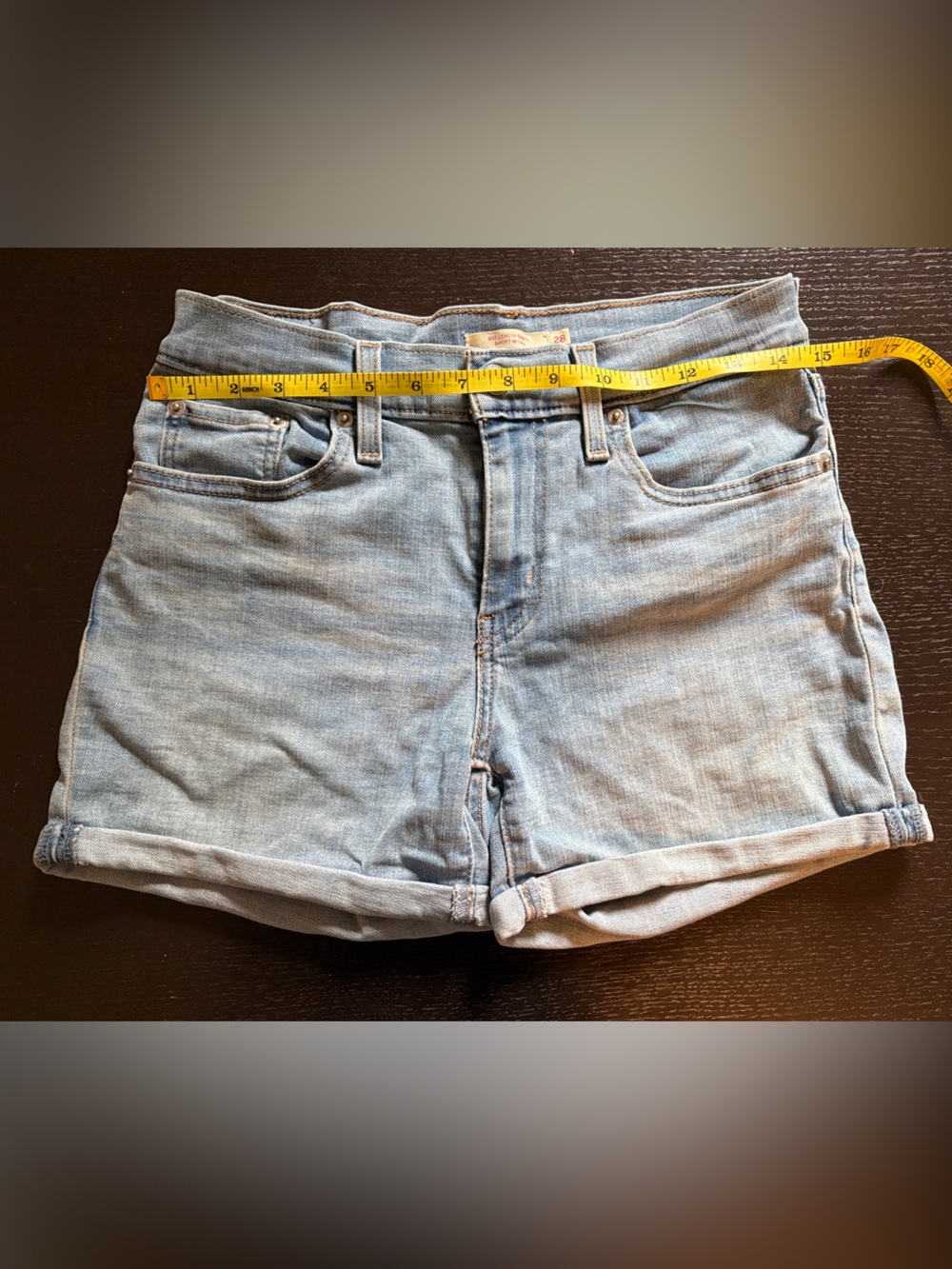 Levi's High-Rise Light Blue Denim Shorts